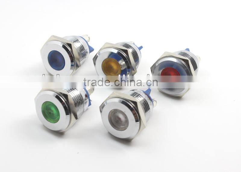 16mm metal 120 volt led indicator lights GQ16AS-D