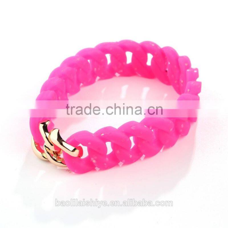 Newest arrival Bright Color Fashion Silicone Bracelets 2017