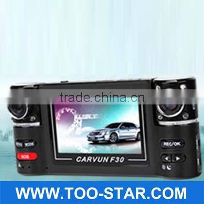 True Dual 720P Double lens Driving recorder H.264 HD Car DVR Camcorder F20 1280*720 G-Sensor Camera