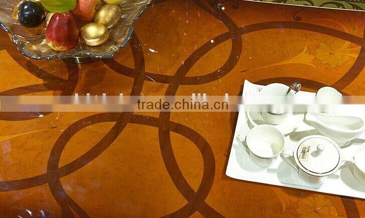 European Style Coffee Table, Parquet Pattern Wood Carved Coffee Table, Living Room Sofa Matching Coffee Table (BF01-ML047)
