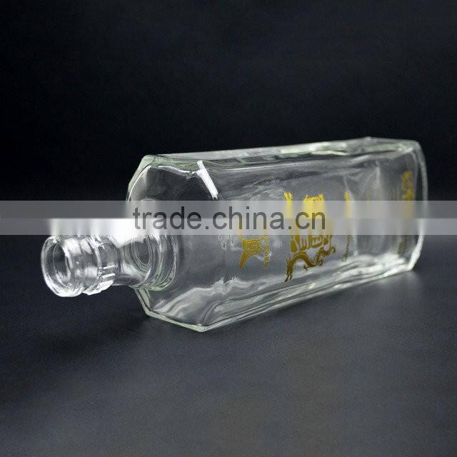 High quality glass wine bottle weight liquor spirit bottle bevarage