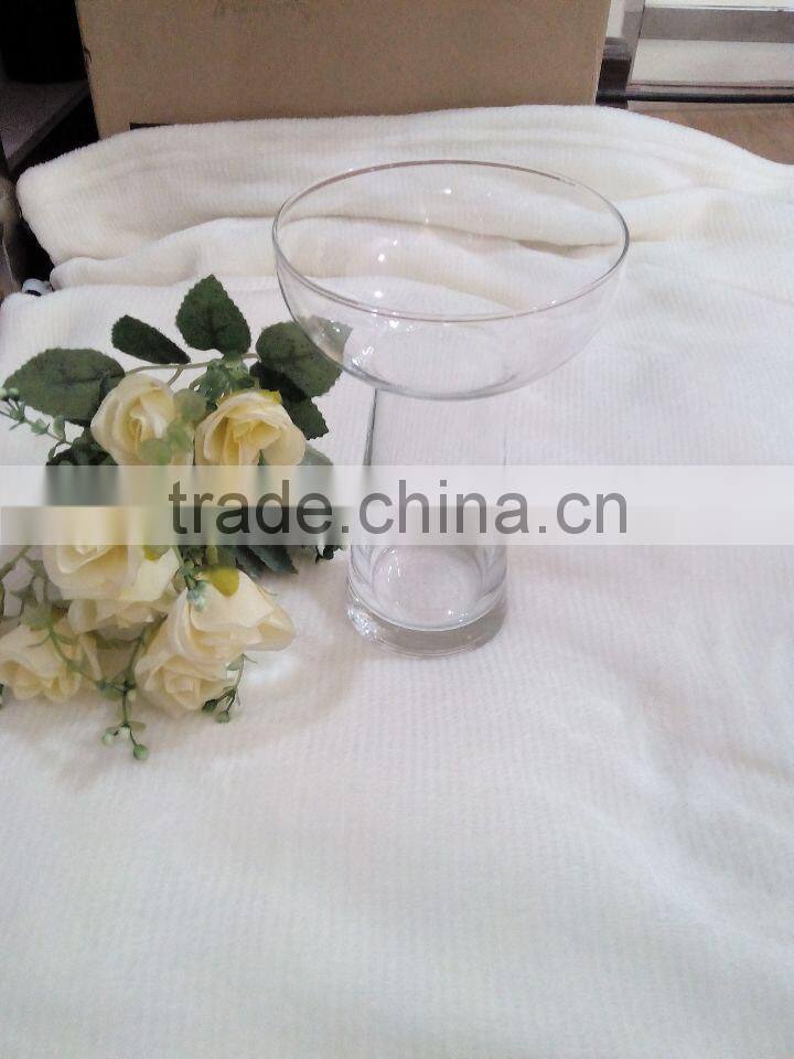 hyacinth glass vase,clear irregular glass vase in high quality,mouth blown glassware