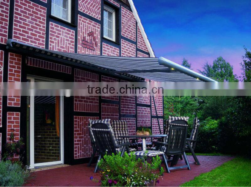 2014 Pupular Motorized Full-cassette Awning with LED light