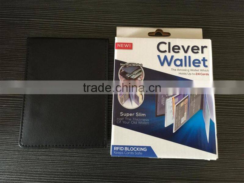 wonder wallet/magic wallet/clever wallet/RFID blocking wallet/security wallet