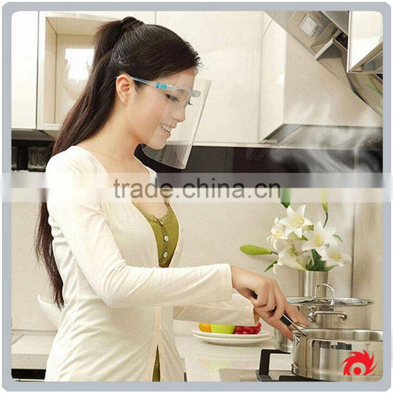 Novelty protective Kitchen Plastic Cooking Anti-oil Splash Face Mask