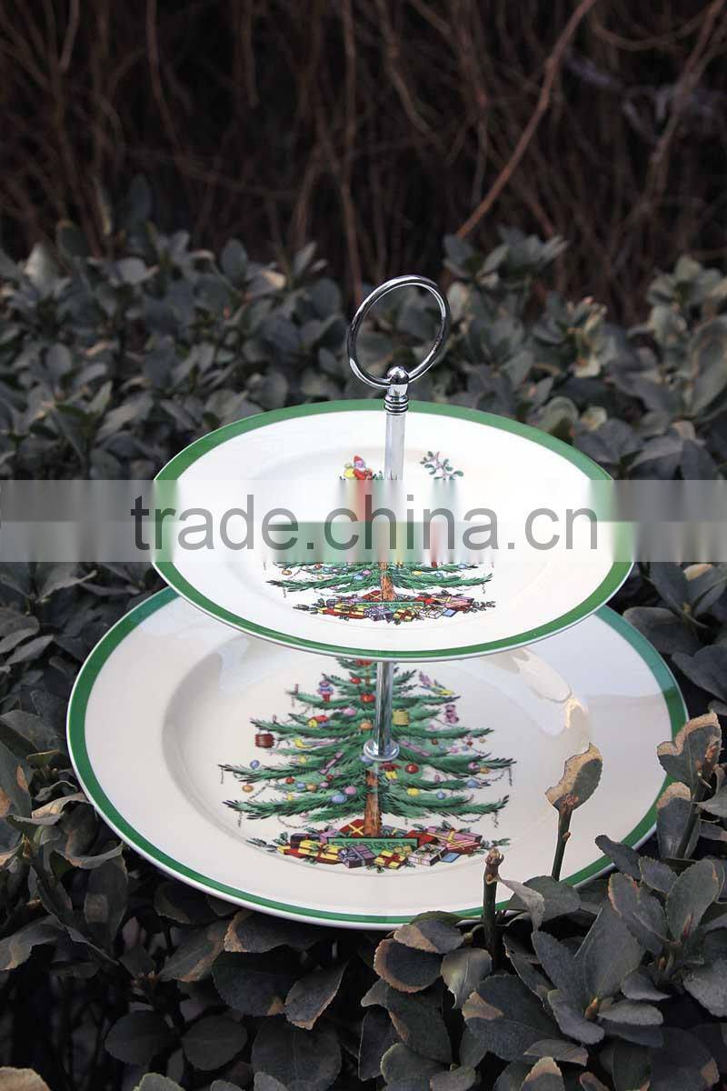 Porcelain Double Cake Dinner Plate