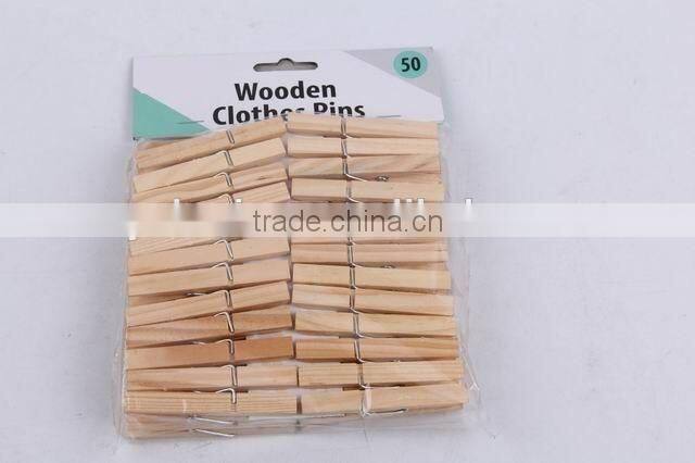 50pc wooden cloth clips rectangular clothespin