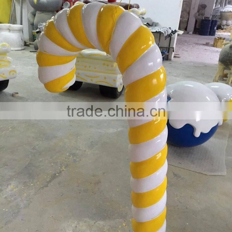 Outdoor fiberglass cane decoration