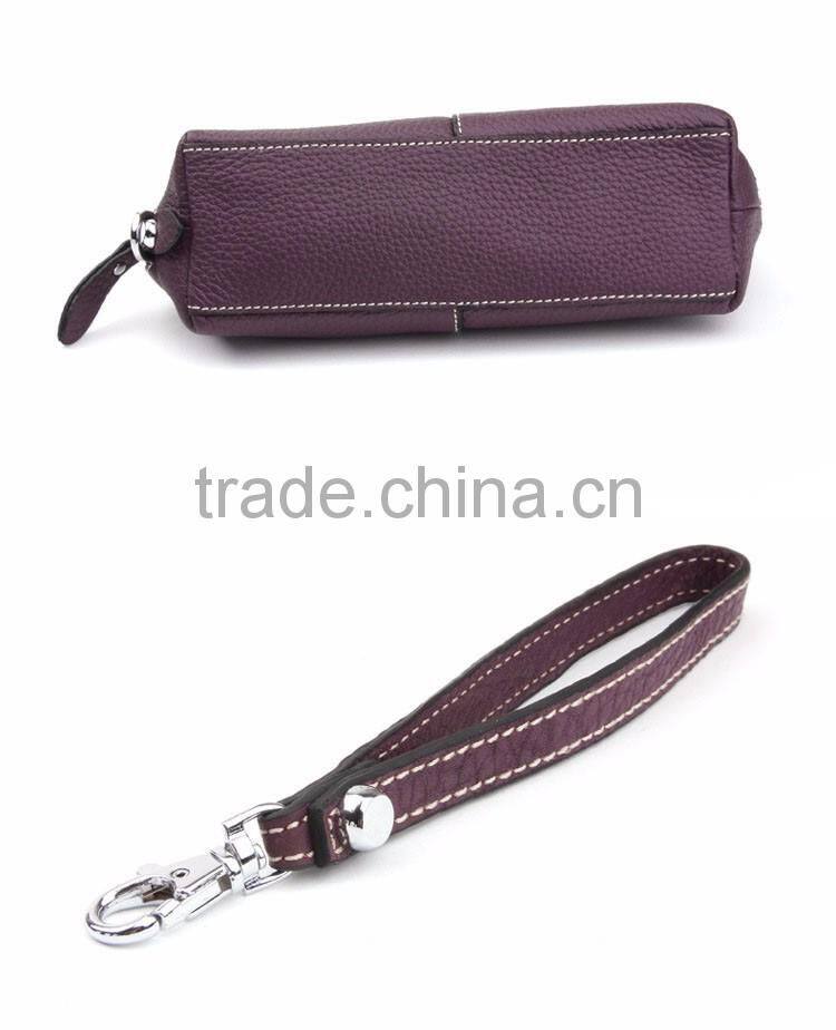 The first layer of leather makeup bag ladies hand bag South Korean portable travel package