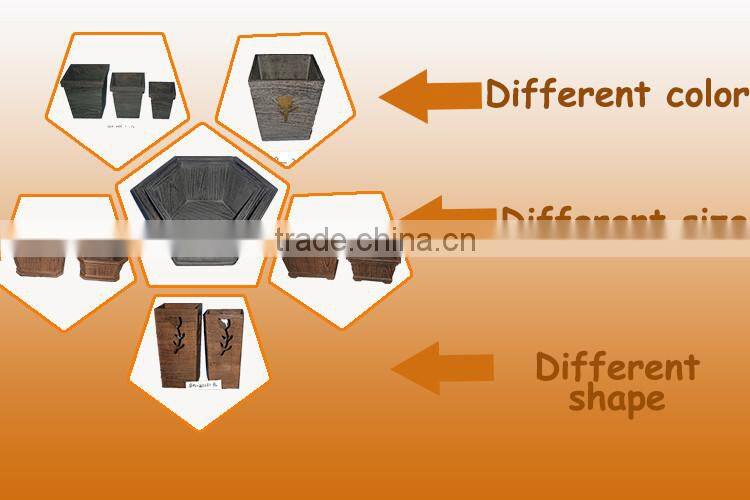 Modern rectangular wooden flower pot bracket