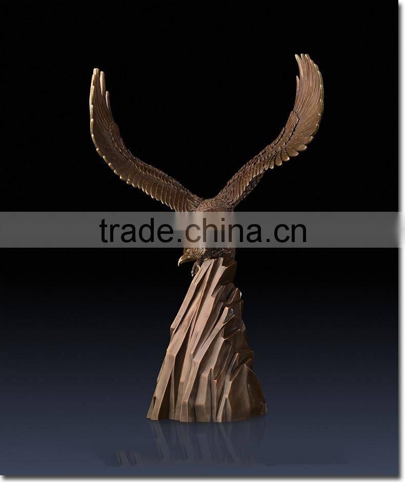 High quality home decoration metal crafts bronze outdoor eagle statues
