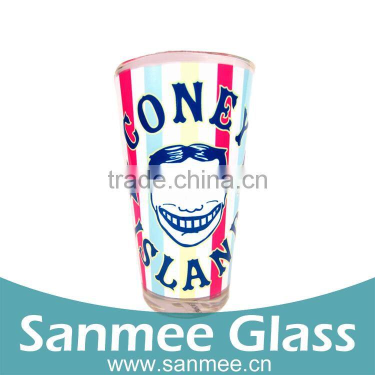 Colorful Cartoon Printing Design Drinkware Gift Glass Cup