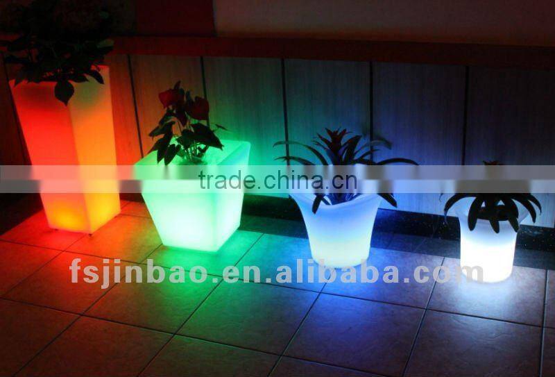 LED decorative white plastic rechargeable colorful ice bucket