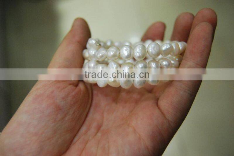 8-9mm baroque freshwater pearl bracelet in sale