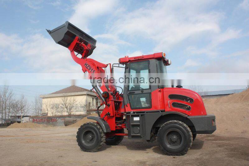 HZM 1.5ton zl15 small loader with xinchai490bpg engine