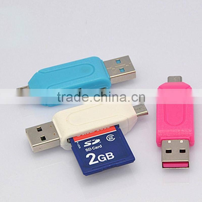 OTG card reader with SD/TF card slot