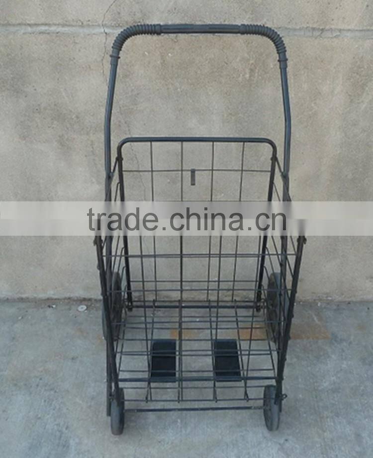 foldable shopping trolley for wholesale hand trolley with mesh basket