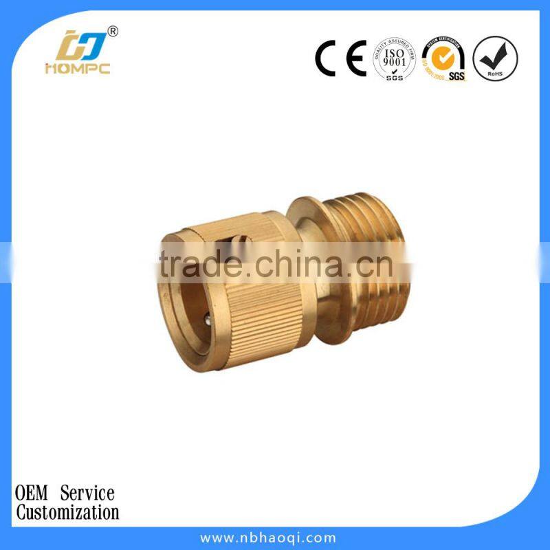 Brass Male and Female Garden Hose Quick Connectors Set