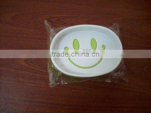 smiling face plastic soap box