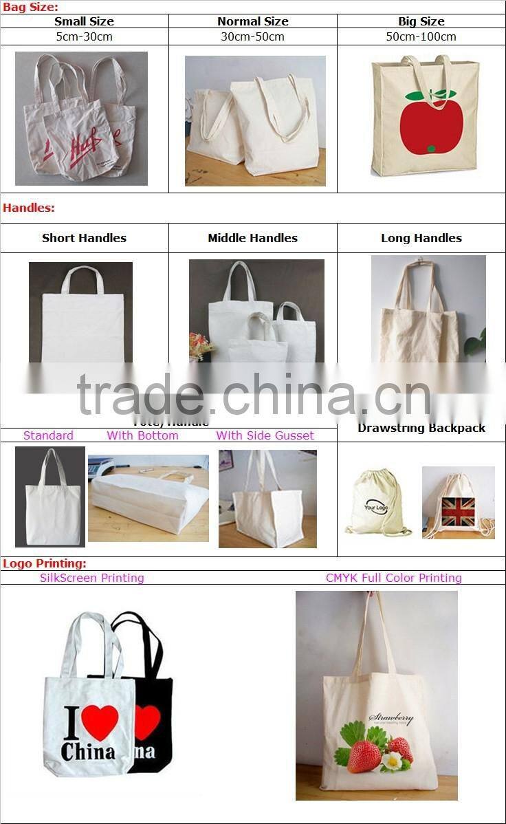 Cotton Canvas Grocery Shopping Tote Bags