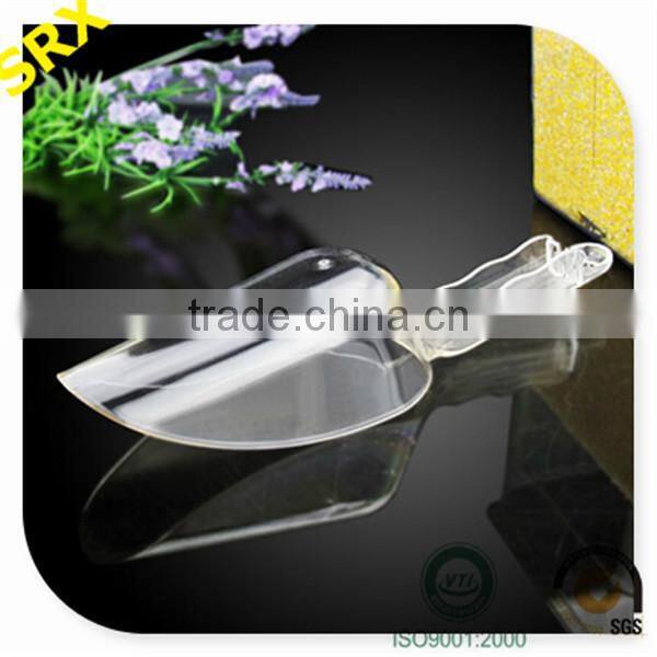 High quality plastic wedding birthdy party clear scoops/customize clear ice scoop/makde your own food scoops