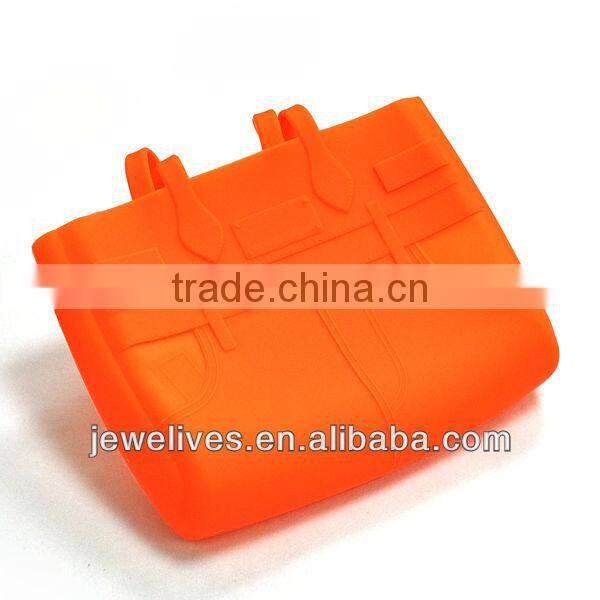 Custom made novelty silicone cosmetic bag with fashion design