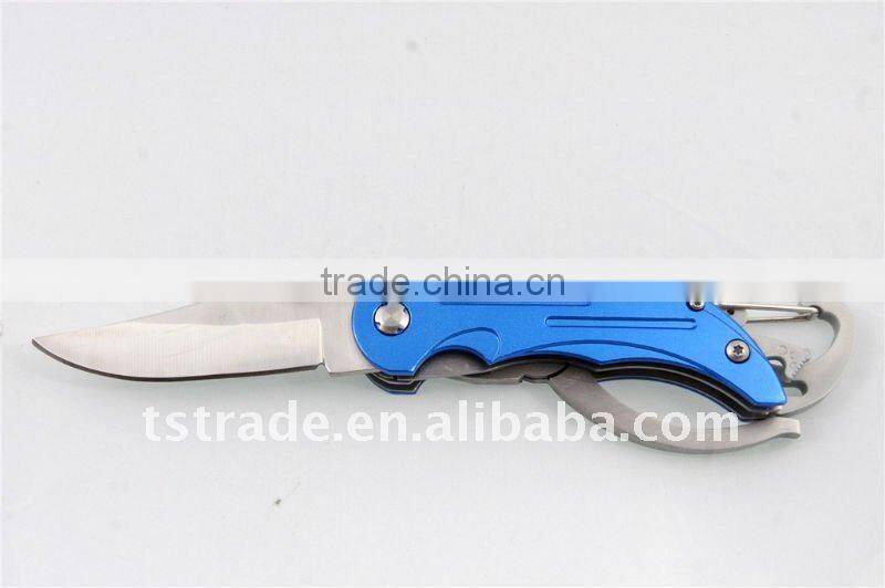 2014 Mini lovely multi function pocket keychain LED knife A99..