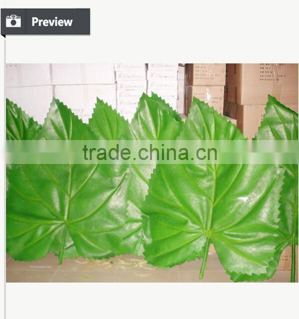 Large artificial PU malin leaf for giant flower decoration