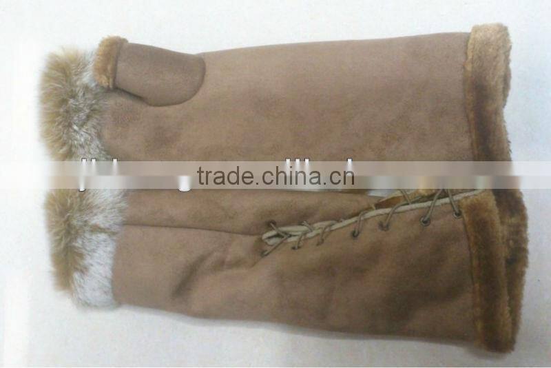 rabbit fur winter gloves wholesale/Long rabbit fur gloves