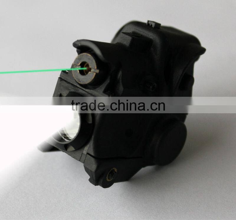 Super compact tactical green laser sight scope with strobe 80 lumens CREE Q5 led light combo (FDA certified)