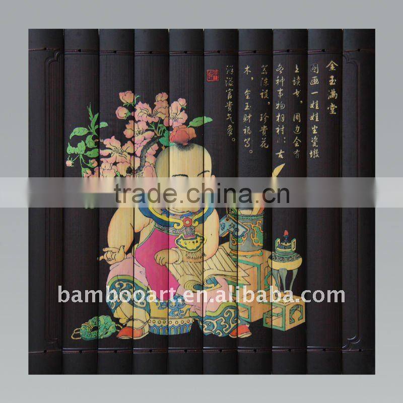 bamboo crafts (bamboo painting )