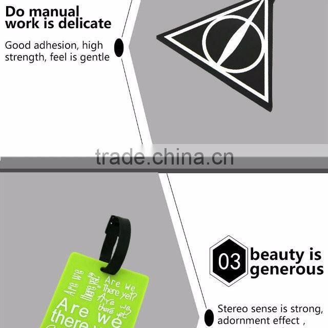 Custom high quality soft PVC silicone luggage tag for airline