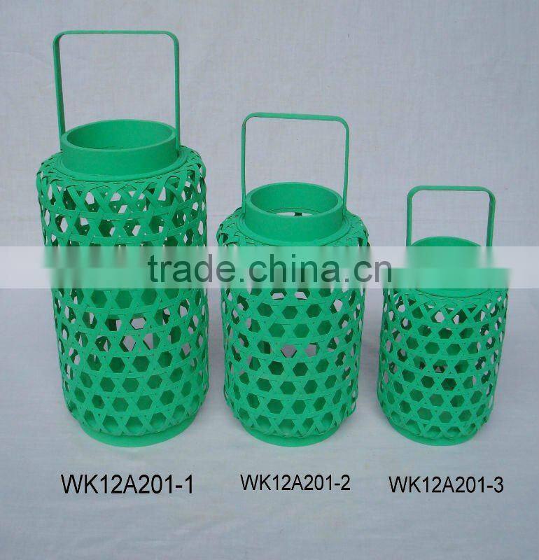2013 New designed flower bamboo hanging lantern paper lantern