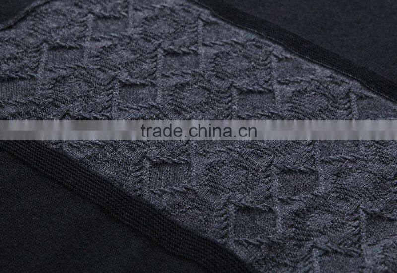 Men's jacqurd sweater pullover 100%wool