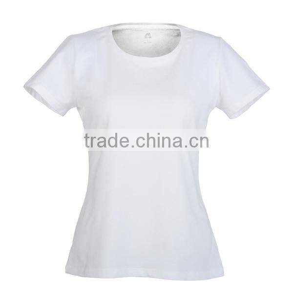 women navy blue round collar oem t-shirt