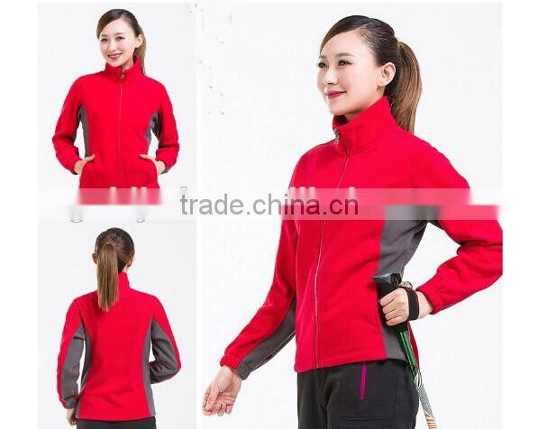 Warm windstopper softshell jacket zipper up micro polar fleece jacket