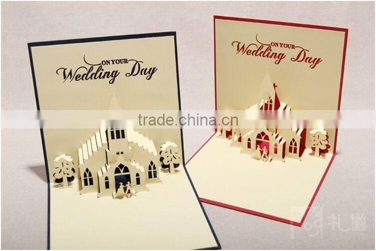 Sweet love paper 3d wedding invitation paper cards greeting cards