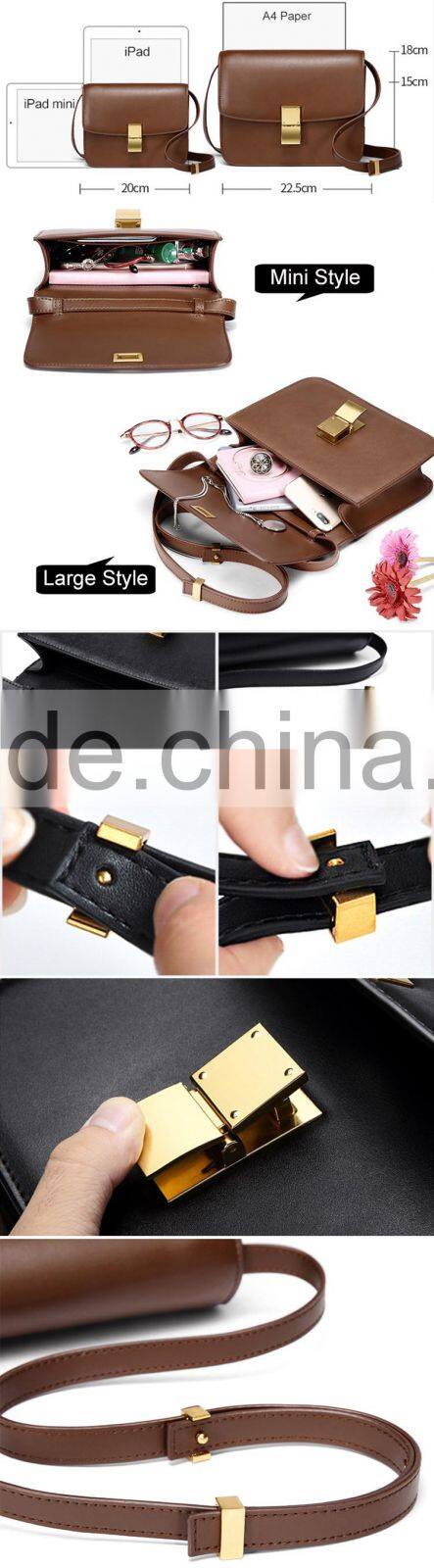 Best Selling Fashion Vintage Woman Strap Messenger Bags Good Quality Ladies Small Genuine Split Cow Leather Sling Shoulder Bag