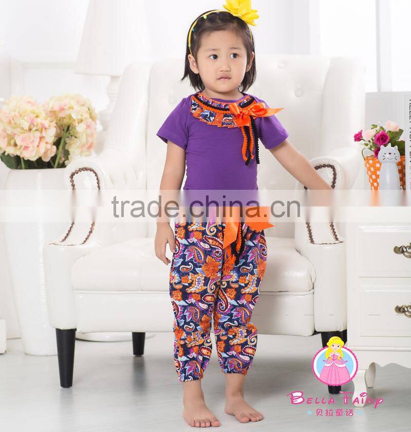 High quality baby outfit boutique kids spring two pieces clothing set wholesale children clothes