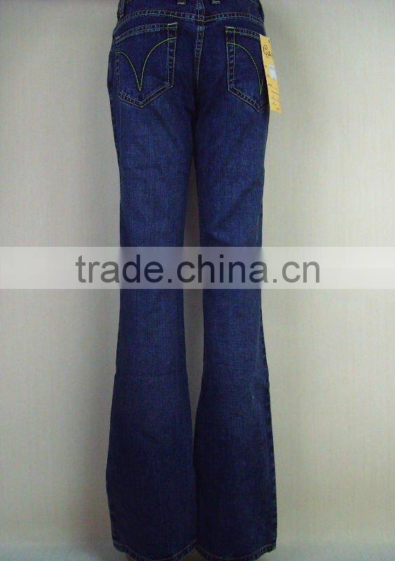 GZY Guangzhou stock lot denim bell bottom sexy tight girls jeans