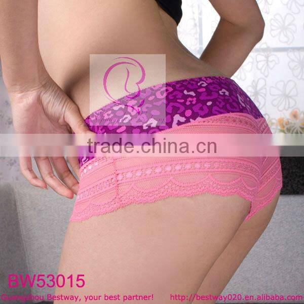 Sexy women pink lace underwear model