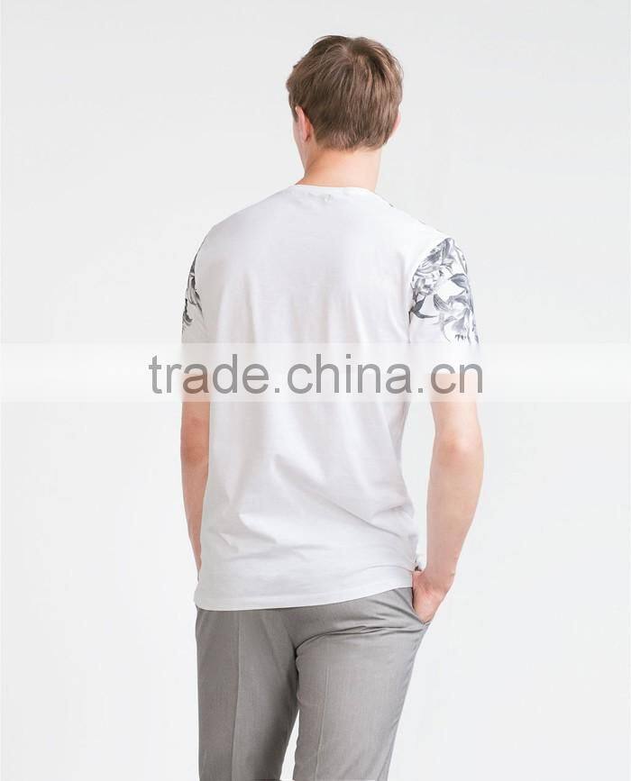 White Chinese style sublimation t shirt printed wholesale