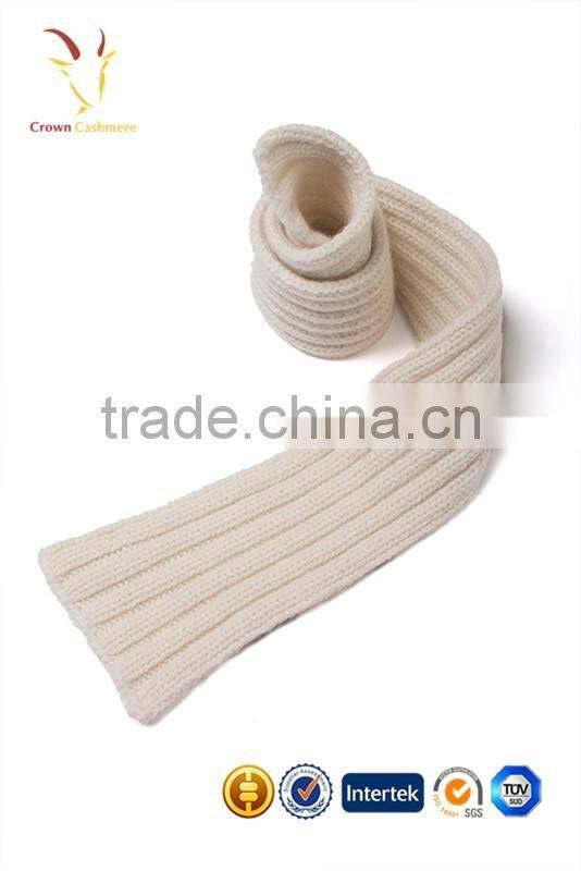 Luxury Rib Cashmere Wool Long Scarf