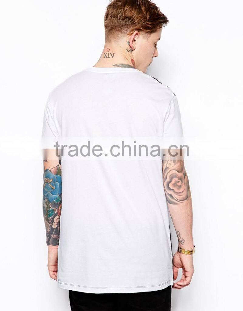 Custom tshirt men leather t shirt