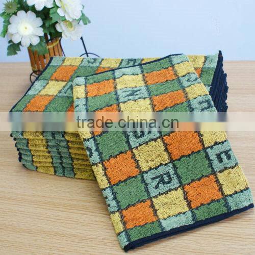 Custom woven dobbi jacquard terry hotel towel