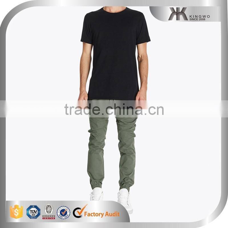 Solid Men Track Pants, Baggy Harem Pants, Man Elastic Leg Opening Jogger Pants