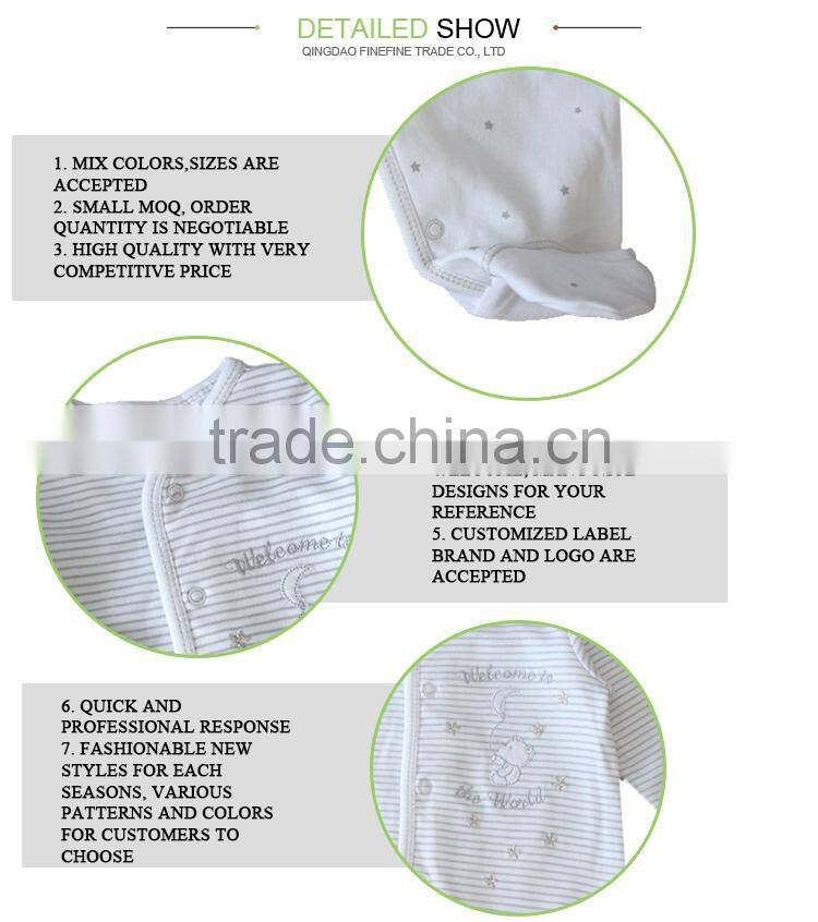 Lovely Catoon Baby Clothes Patern Soft Cotton Long Sleeve Cute Baby Romper