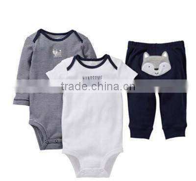 Autumn style carter's baby newborn infant bodysuits children's overalls boutique clothing clothes for baby boys 3pics/set