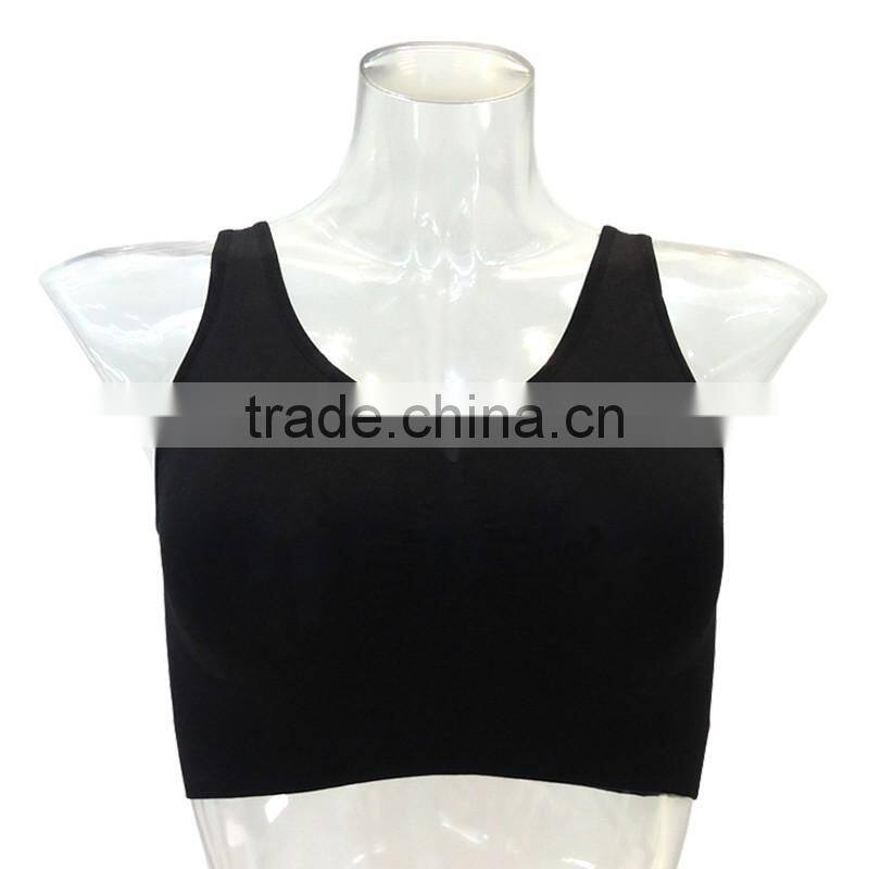 Hot sale women's bra underwear comfortable sexy black sports bra seamless