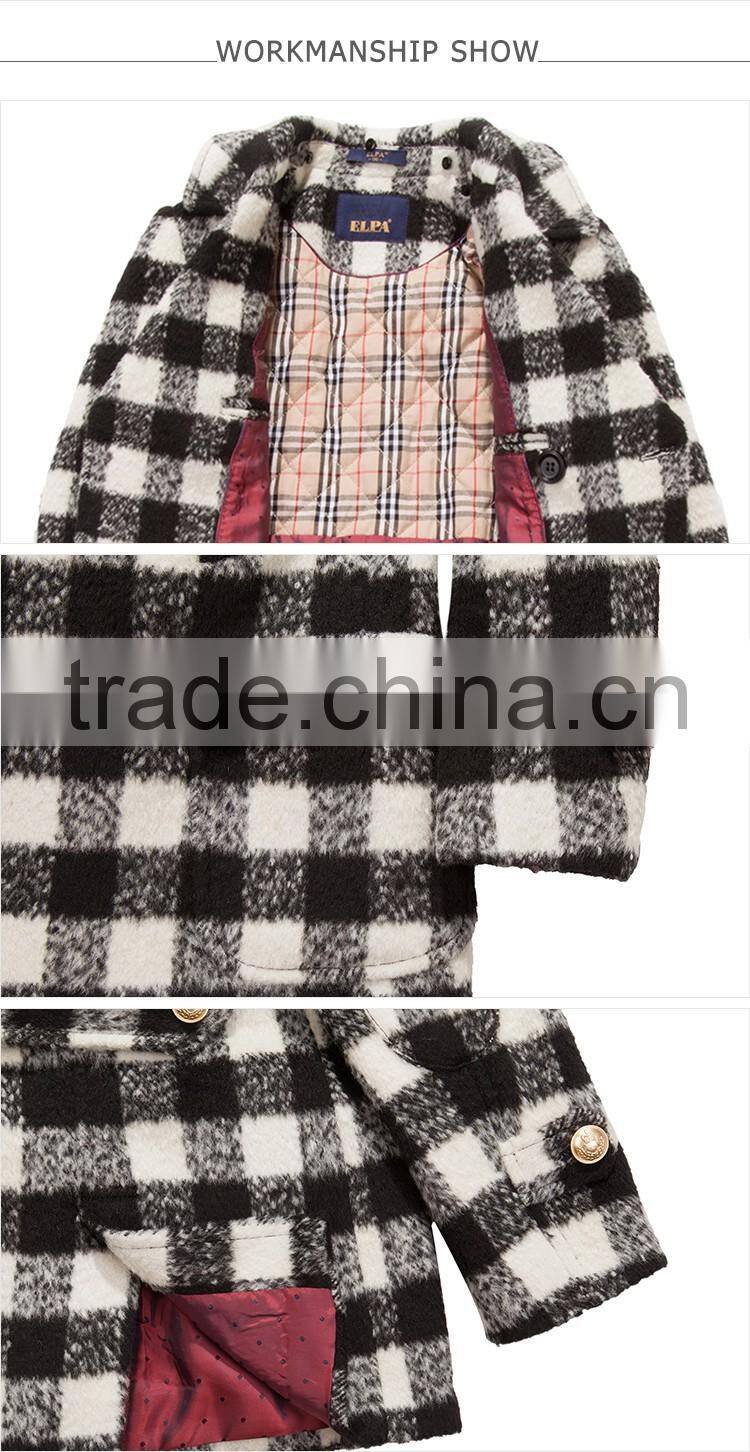 ELPA latest design wool coat long warm overcoat winter kids coat